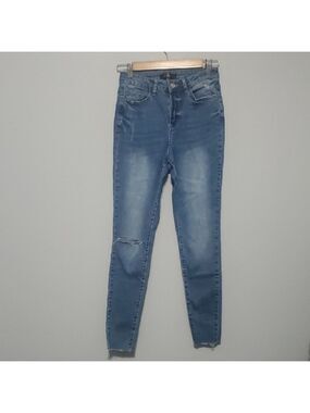Missguided Jeans Womens Size 6 Blue Distressed Ripped Holes